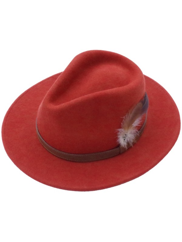 Chapeau feutre femme brique Lovergreen