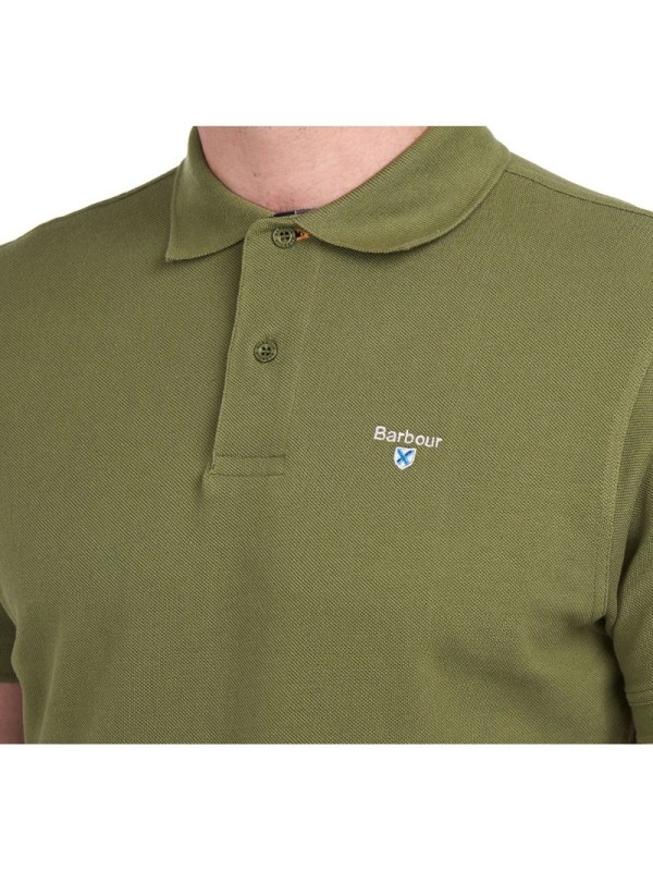 Polo Barbour vert olive