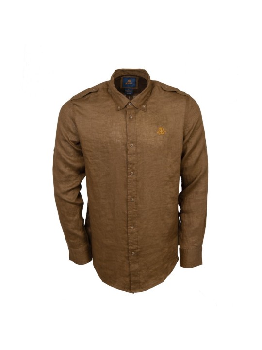 Chemise Rigby en lin marron