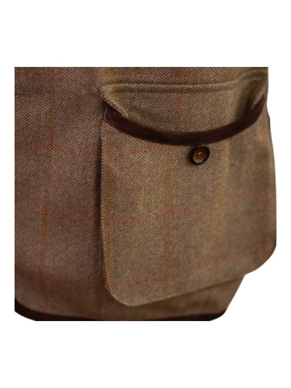 Gilet en tweed Lorenz Novasport Rouge et Orange