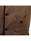 Gilet en tweed Lorenz Novasport Rouge et Orange